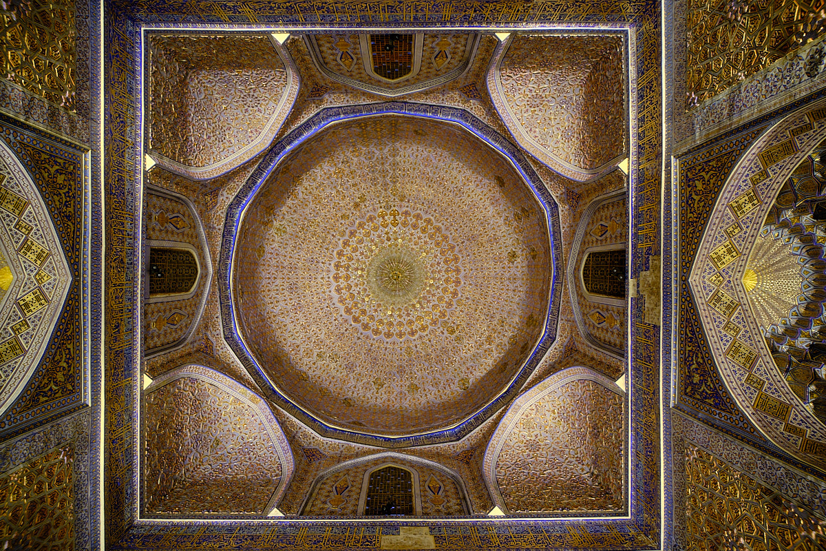 Kuppel des Gure-Amir-Mausoleums von unten